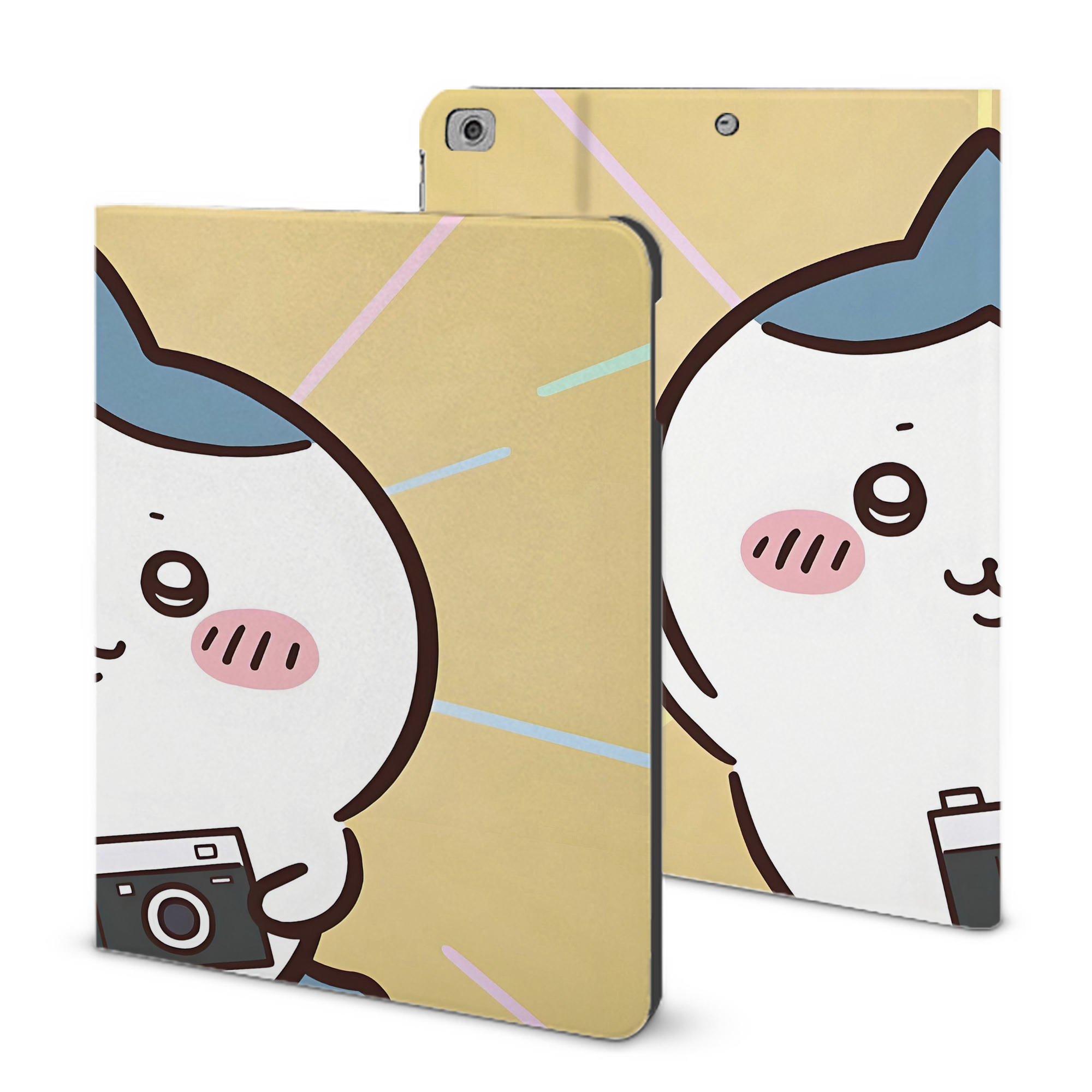 （画像用） ちいかわ Chii-kawa IPad ケース ブック型 PUレザー TPU 耐衝撃 軽量 薄型 ペン収納なし 全面保護 IPad 各モデル対応